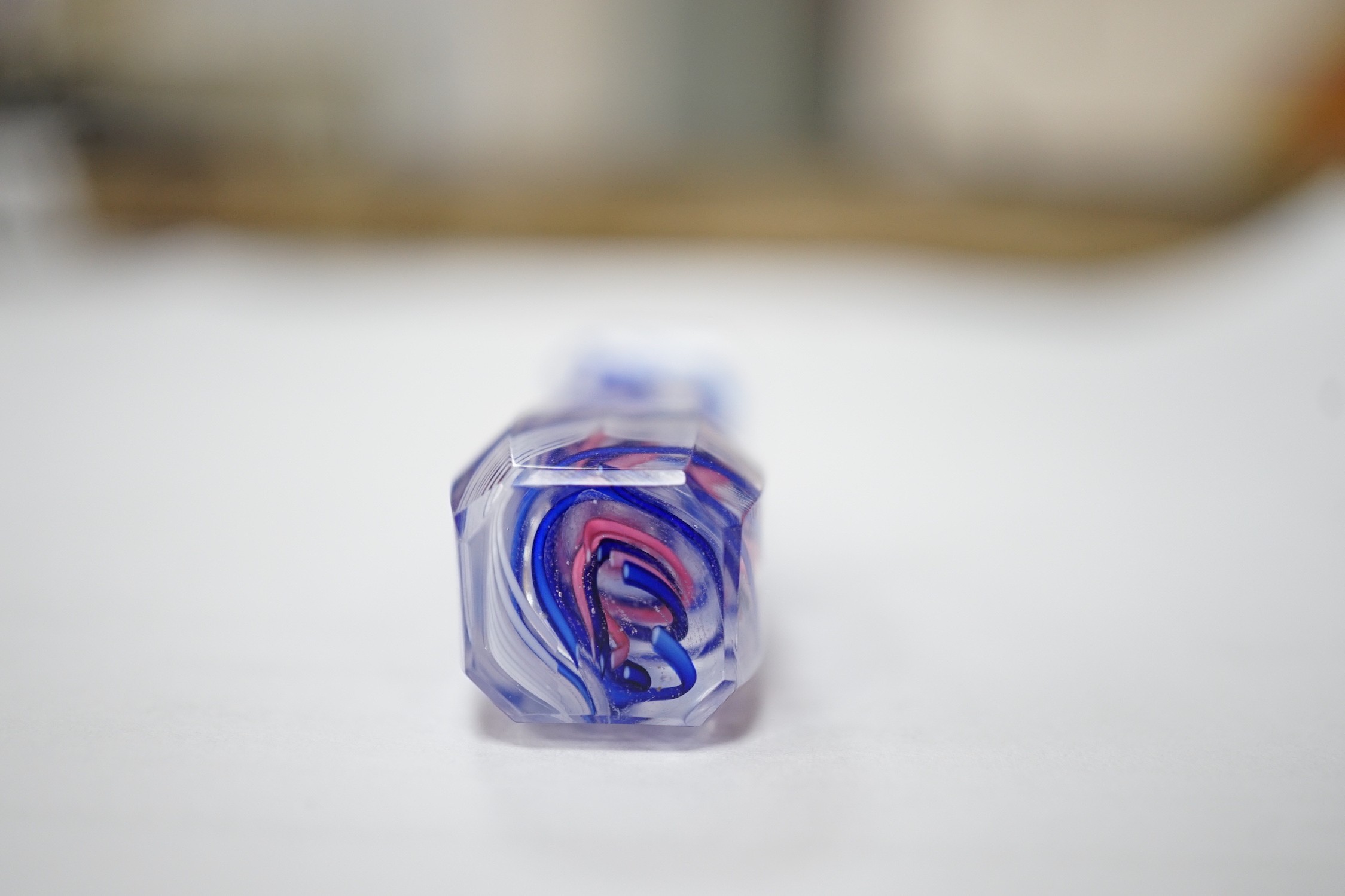 A group of various glass, hardstone etc. desk seals, to include a Chinese soapstone seal
